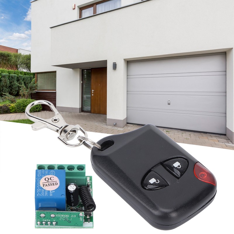 Single Channel Relay RF Wireless Switch 433MHz DC12V Adjustable Remote