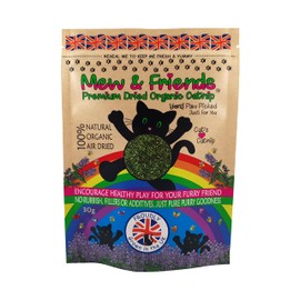 Mew & Friends Catnip - UK Grown | Premium Organic Catnip 100% Naturally Dried | Chemical Free | Extra Strong Cat Nip | New 2026 Crop | Cat Toy | Cat Treat | Gift For Cat Lovers - 30g
