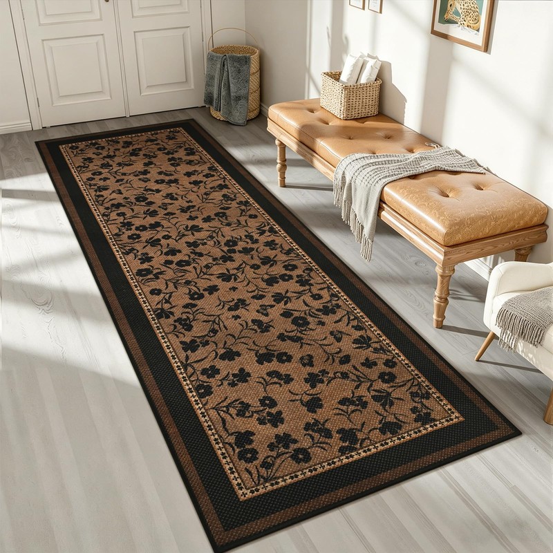 DweIke Easy Jute Non Slip Runner Rug, 2x6 Kitchen Runner
