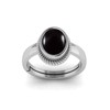 LMDPRAJAPATIS 7.25 Carat Natural Black Onyx Gemstone Wedding Ring, Prong