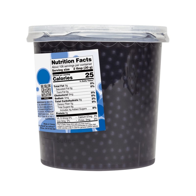 Tea Zone [7 Pounds] Blueberry Popping Pearls for Boba Tea