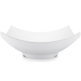 Q Squared Zen BPA-Free Melamine Serving Bowl, 12-1/2 Inches, White