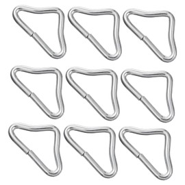 Generic 20Pcs Heavy Duty Triangle Rings for Trampoline Jumping Bed Galvanized Bungee Bed Buckles for Enhanced Bounce and DIY Accessories Durable Replacement Parts for Trampoline Use