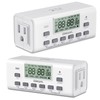 COKWEL Digital Timer Switch - 2 Pack, 7 Day Programmable,
