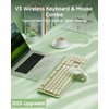 V3 Wireless Keyboard and Mouse with Single Backlit, Metal Panel,
