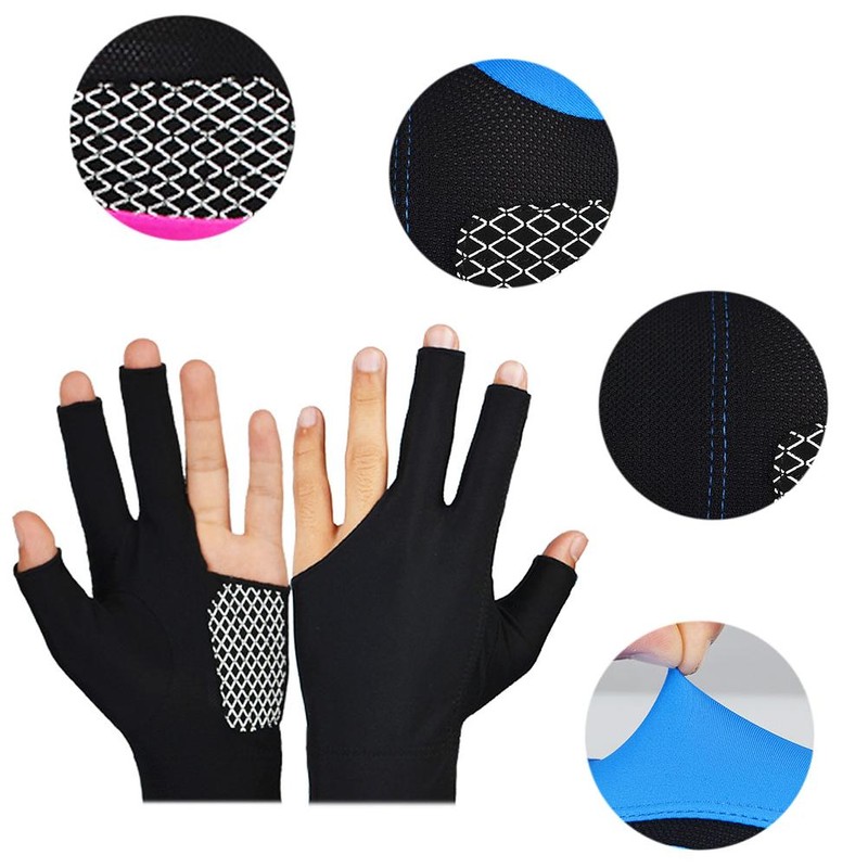 Billiards Gloves Three Finger Gloves Anti Skid Glove Snooker Billiard