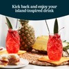 Libbey Tiki Pineapple Glasses Set, Tiki Glasses for Cocktails, Ideal