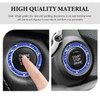 FSTURIOS Bling Crystal Double Rhinestone Car Engine Start Ring Decals,