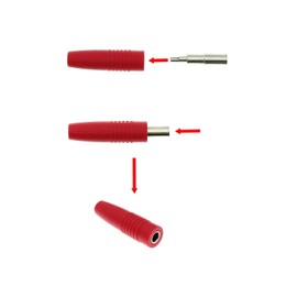 JZK 10pcs 1000V 10A 4mm Banana Sockets Insulated Socket Extension for Bare Banana Plugs Speaker Banana Plug Socket Plugs, Red and Black