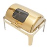 Buffet Chafing Dish, 9.5Qt Rectangle Stainless Steel Roll Top Chafer