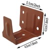 ZZLZX 4PCS Blinds Installation Support Frame, Brown Wooden Window Blinds