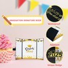 AMAZINGSUN 2025 Graduation Guestbook.Gold Black Themed Signature Book for Graduation