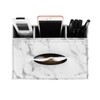 BSTKEY Rectangle Tissue Box PU Leather with Remote Control Organizer