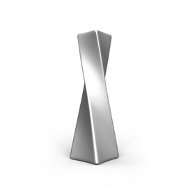 Silver Ceramic Vase, 11.8" H Small Vase for Home Decor, Modern Decorative Vase for Table, Shelf, Flower Centerpieces, Living Room Décor, Unique Geometric Vase