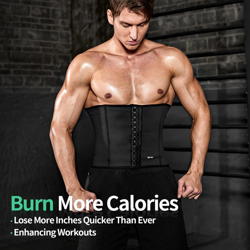 BVVU Waist Trainer for Men Waist Trimmer Tummy Control Sauna