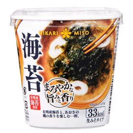 Hikari Miso Cup Miso Soup, Mellow Flavor and Scent, Nori, 1 Meal x 6 Packs