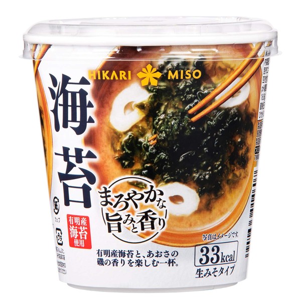 Hikari Miso Cup Miso Soup, Mellow Flavor and Scent, Nori,
