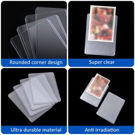 200 Archival Quality 35pt Top Loaders for Trading Cards, Hard Plastic Sleeve Protectors for TCG, Sports Cards (Baseball, Football, Basketball),100 Rigid Card Holders with 100 Penny Sleeves
