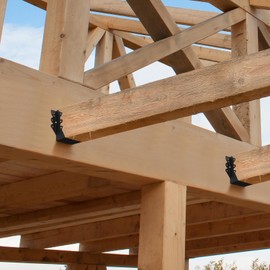 2x6 Joist Hanger,16 Pack 20 Gauge Q235B Steel Face Mount Joist Hangers,Hurricane Ties for Rafters, Black Powder Coating Rafter Ties Brackets