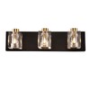 Modern Crystal Vanity Lights,3 Light Bathroom Vanity Light fixtures,Black and