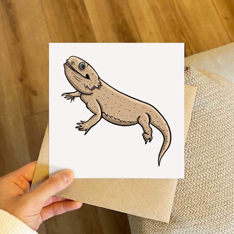 'Bearded Dragon' Blank Greeting Card (GC00035530)