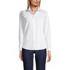 Lands' End Womens LS No Iron Button Front Shirt White