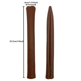 KOSTOO 14 inch Premium Leather Golf Alignment Stick Cover Case Holder with Liner Velvet, Can Holds at Least 2 Sticks (Red)