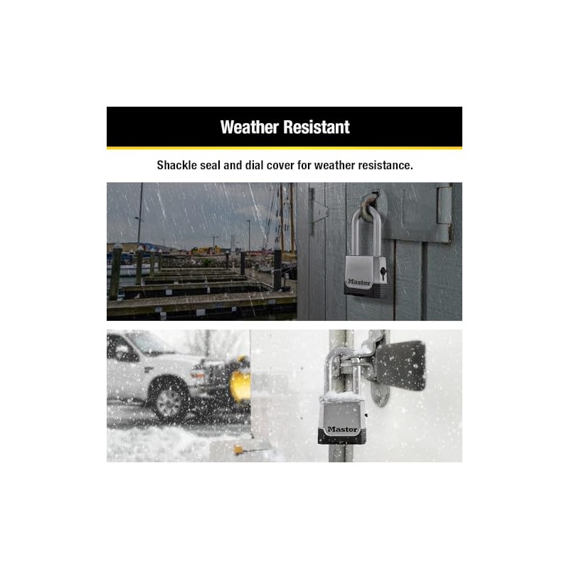 Master Lock M176XDLH - Candado de combinación para exteriores, resistente