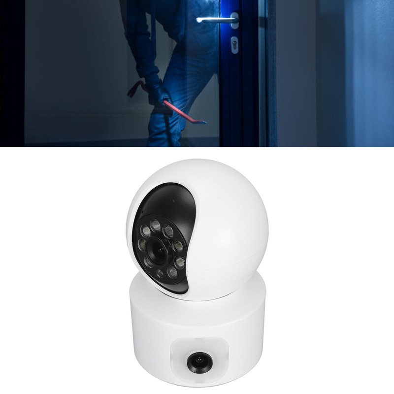 Home Security Camera Dual 2MP Lens Two Way Intercom WiFi