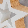 levandeo Wooden Star 15 x 15 cm Mango White Natural