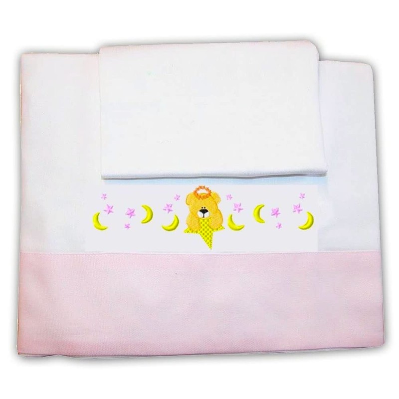Zigozago - 3-teiliges Baby Bettwäsche Komplett Set Bär - 100%