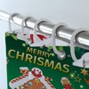 Moladika 4 Pcs Merry Christmas Shower Curtain Sets with Rugs