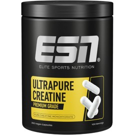 ESN Ultrapure Creatine Monohydrate, 300 Capsules, 100 Servings, Creatine Capsules, Microfine & Perfectly Soluble, Vegan, Made in Germany