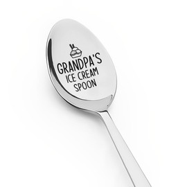 Grandpa's Ice Cream Spoon Gifts for Grandpa Fathers Day Gift for Papa Grandfather Birthday Christmas Gifts for Granddad Grandpa Engraved Spoon I Love You Grandpa Gifts from Granddaughters Grandsons