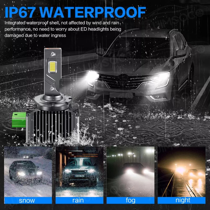 AUIMSOCO LED Headlight Bulb D3S D3R High Low Beam HID