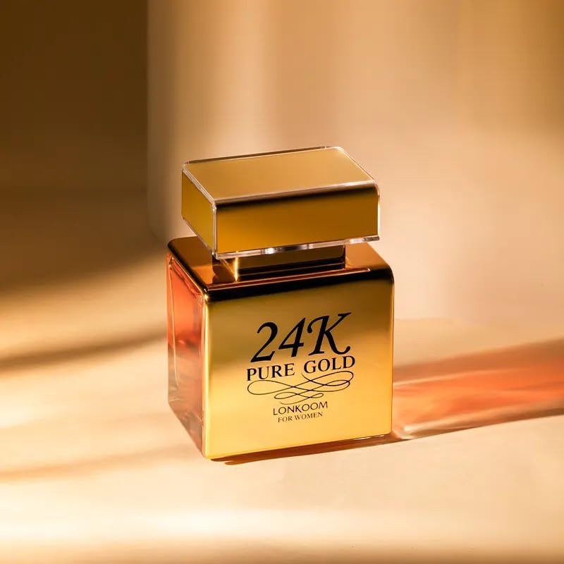 Lonkoom 24K Pure Gold Perfume for Women, Sweet Vanilla Perfumes