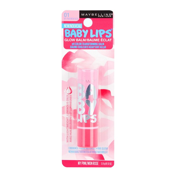 Maybelline New York Baby Lips Glow Lip Balm, My Pink, 2 Count