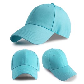 Bakicey Baseball Cap Unisex Outdoor Sun Hat Women's Baseball Cap Cotton Baseball Caps Adult Casual Hip Hop Baseboard Baseball Cap Adjustable Men's Baseball Cap, Blue (sea blue)