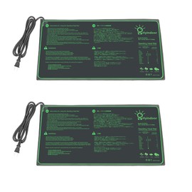Hyindoor 10"x20.75" Heat Mat, Set of 2, Gardening Germination Mat, Seedling Mat, Hot Bed-Related, Seedling Device