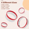 4Pcs Round Cookie Cutter Set 2", 2.5”, 3", 3.5” with