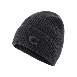 Coach Women's C Beanie, Charcoal, One Size