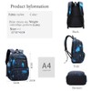 EKUIZAI Lattice Starry Geometric Print Backpack Elementary School Daypack Middle