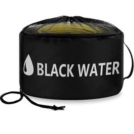 AIMALL RV Waterproof Hose Storage Bag Set 9.45x17.7 Inch Foldable PU Organiser Pouch with Oxford Lining for Water Sewer Power Cables – Yellow Blue Black Options