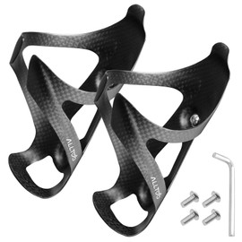 2PC Ultra-light carbon fiber bicycle bottle cage, high-strength aerodynamic design, suitable for road, mountain bike and gravel bikes, durable and lightweight cycling accessories (Matte)