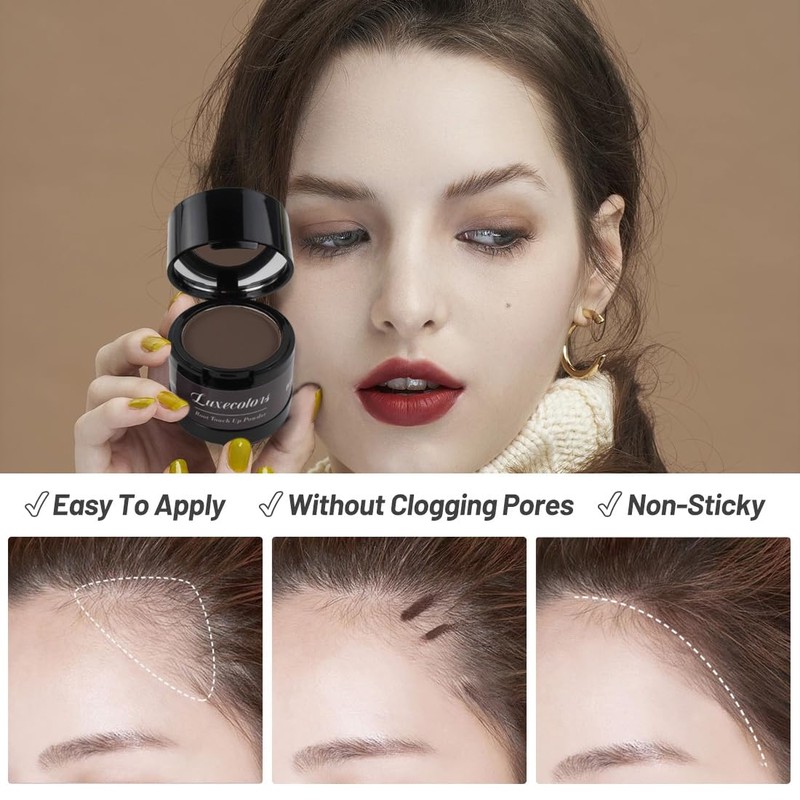 Luxecolors Root Touch Up Hair Color Powder, Gray Hair Coverage