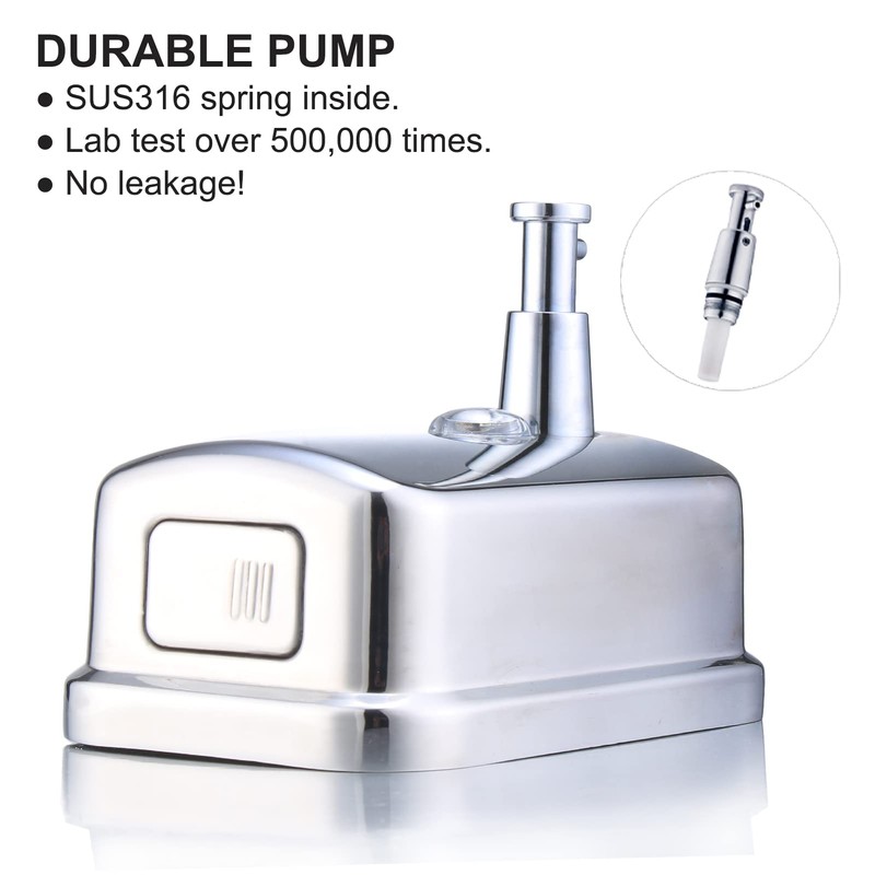 VANNSOO Commercial Soap Dispenser Wall Mount Stainless Steel Manual Liquid