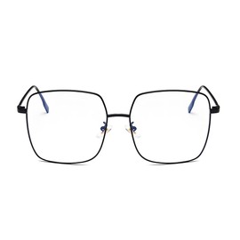 Anti Blue Light Glasses Rectangular Vintage Metal Unisex Transparent Lenses Blue Light Filter for Computers / Smartphones / Tablets, Color4