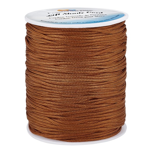 PandaHall 100 Yards Nylon Thread Roman Blind Cord, 1.5mm Brown
