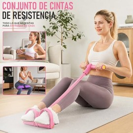 Bandas de Resistencia Elasticas, 8PCS Cuerda Tensión Multifunción, Extractor de Pedal de 6 Tubos, Extractor de Brazo en Forma 8, 3 Bandas Elásticas Gr