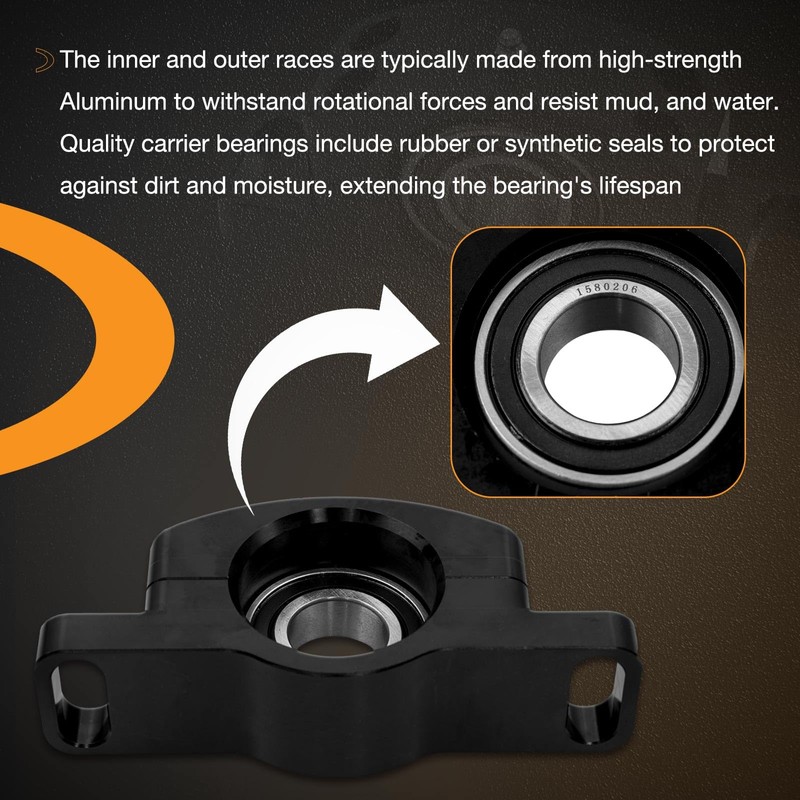 Driveshaft Carrier Bearing Kit Compatible with Polaris RZR S/S4/XP/900/1000 Heavy